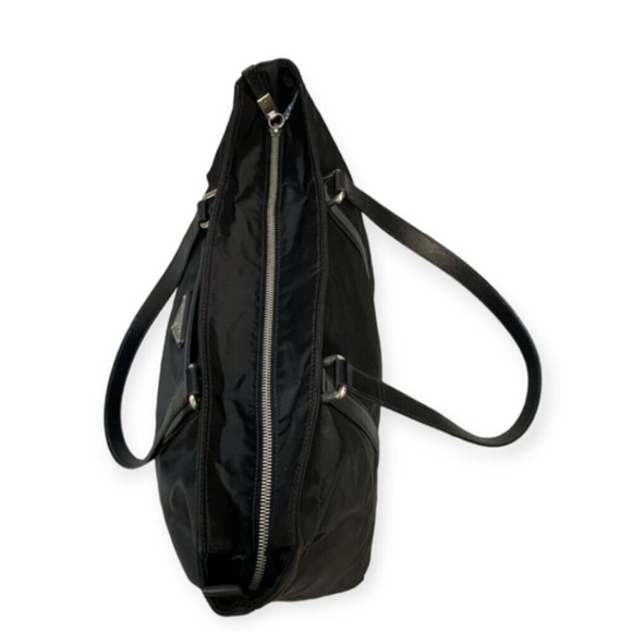 Authentic Prada Tessuto Nylon Tote Bag | Black Triangle Logo | Lampo Zipper - Picture 14 of 15